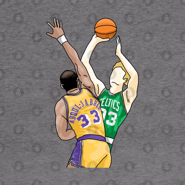 Kareem Abdul Jabbar vs Larry Bird // 33 vs 33 // Drawing Style by thesportstation